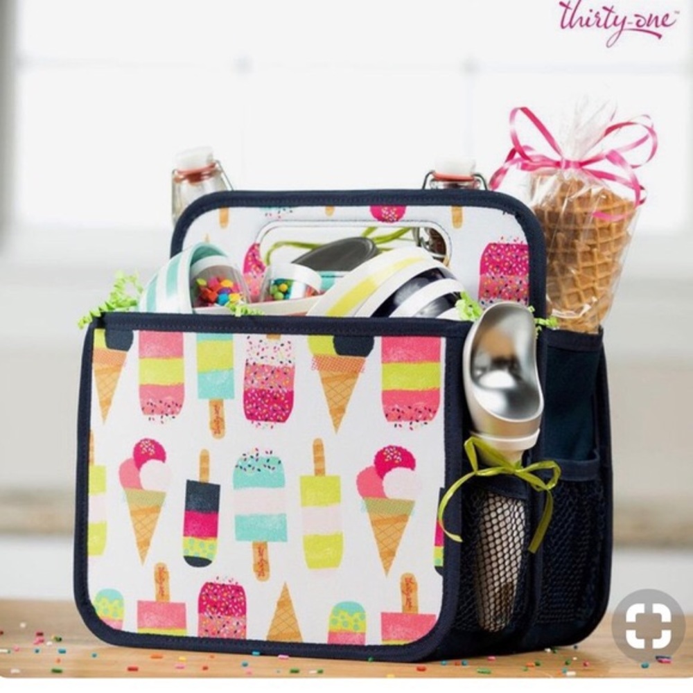 Thirty-One Double Duty Caddy in Popsicle print